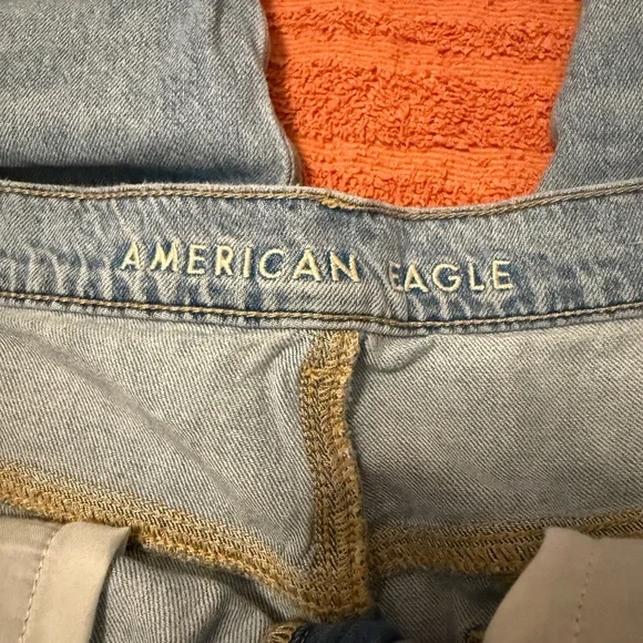 American Eagle Outfitters Light Blue Distressed Flare Jeans - Picture 3 of 5